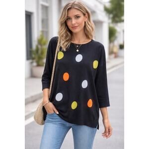 P Luca Milano Polka Dot Top | Size Large | Artsy Chic